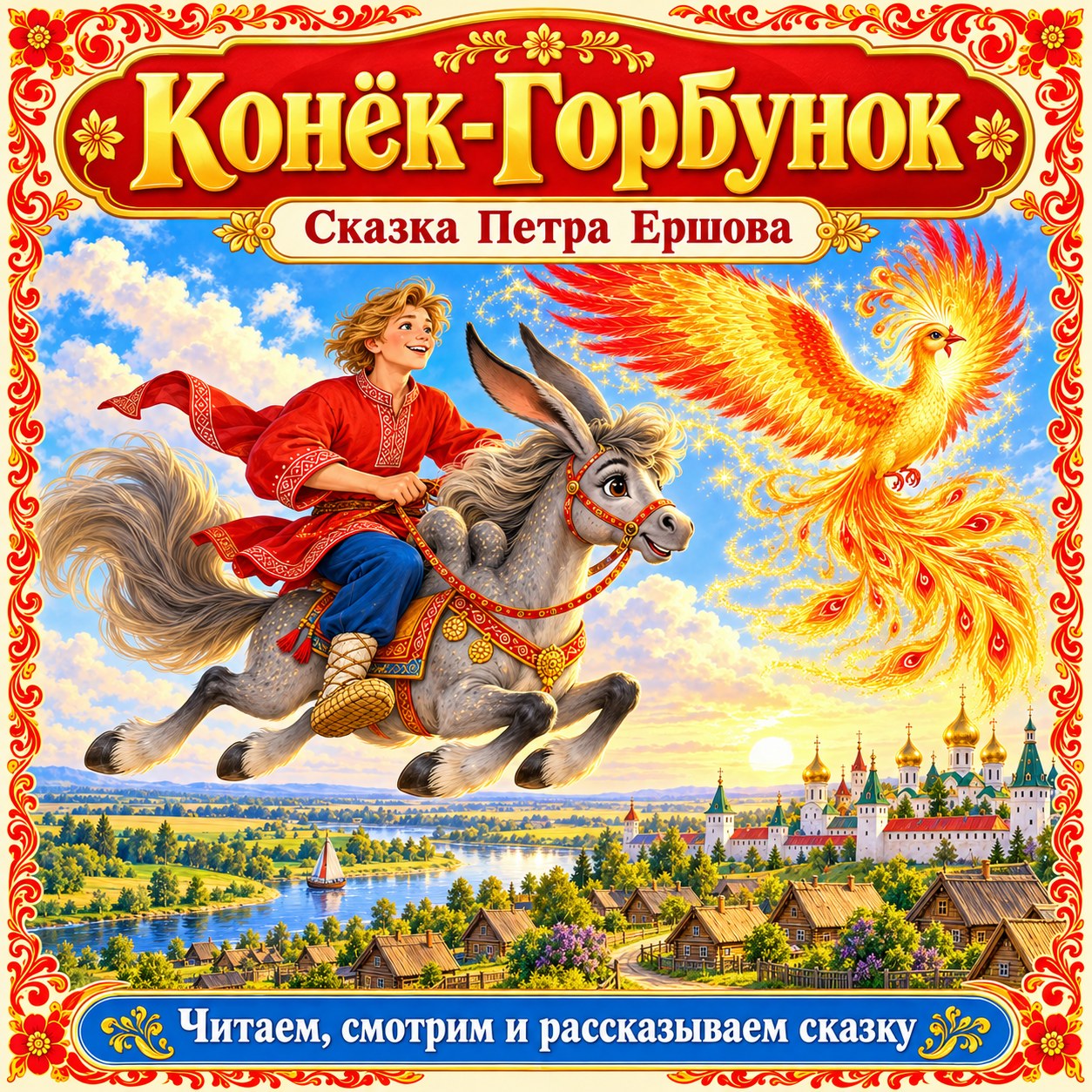 ПАПКА-ПЕРЕДВИЖКА КОНЁК-ГОРБУНОК (СКАЗКА П. П. ЕРШОВА) — сказки, папка-передвижка, 4-5 лет — скачать для детского сада