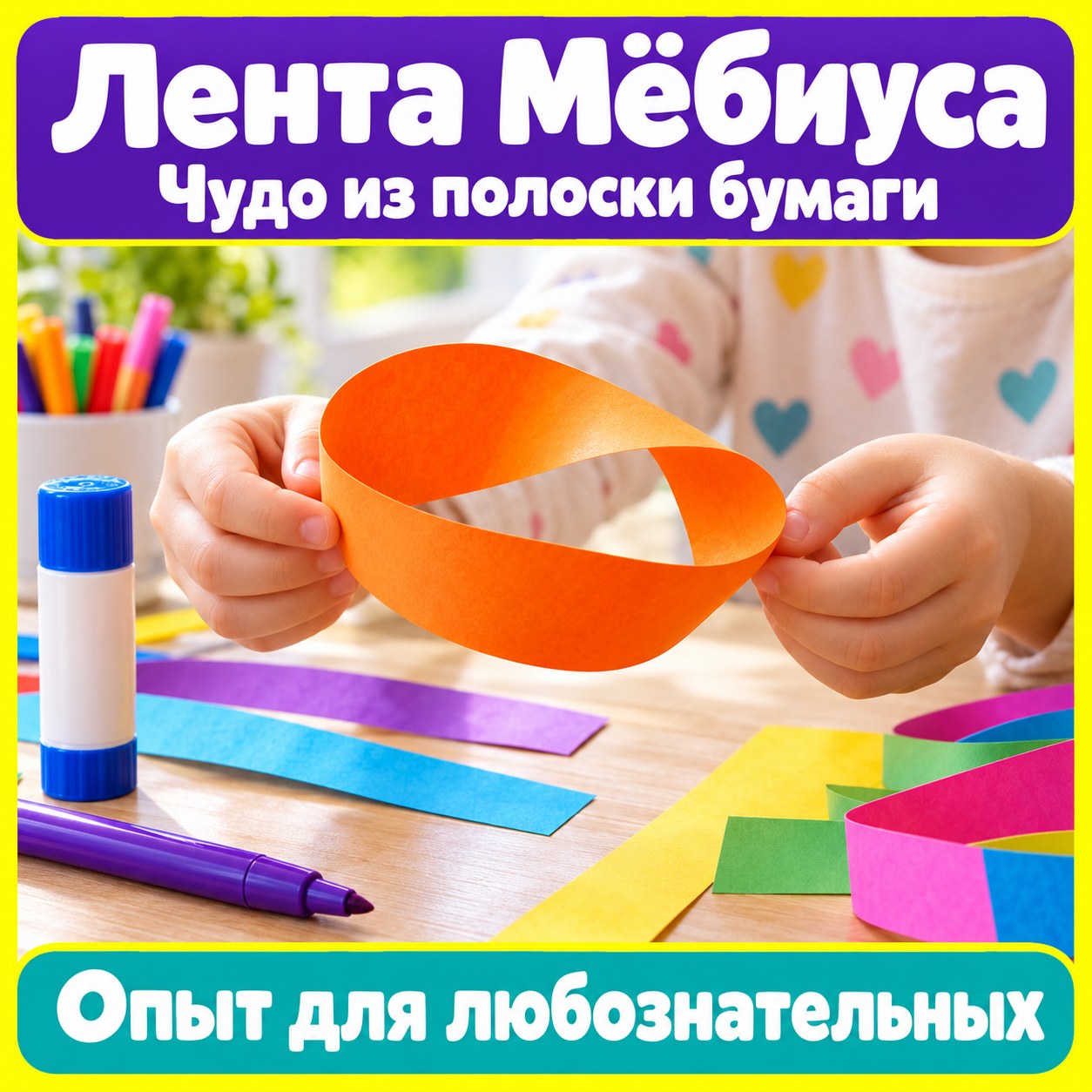 ПАПКА-ПЕРЕДВИЖКА ЛЕНТА МЁБИУСА — ЧУДО ИЗ ПОЛОСКИ БУМАГИ — папка-передвижка, 4-5 лет, 5-7 лет — скачать для детского сада
