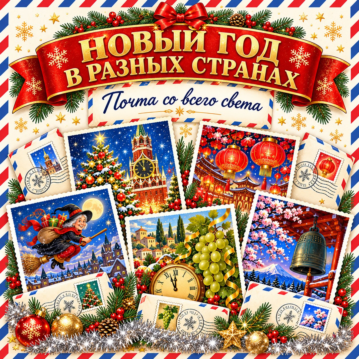 ПАПКА-ПЕРЕДВИЖКА НОВЫЙ ГОД В РАЗНЫХ СТРАНАХ — новый год, папка-передвижка, 4-5 лет — скачать для детского сада