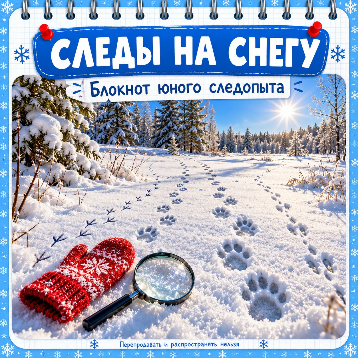 ПАПКА-ПЕРЕДВИЖКА СЛЕДЫ НА СНЕГУ — папка-передвижка, 4-5 лет, 5-7 лет — скачать для детского сада