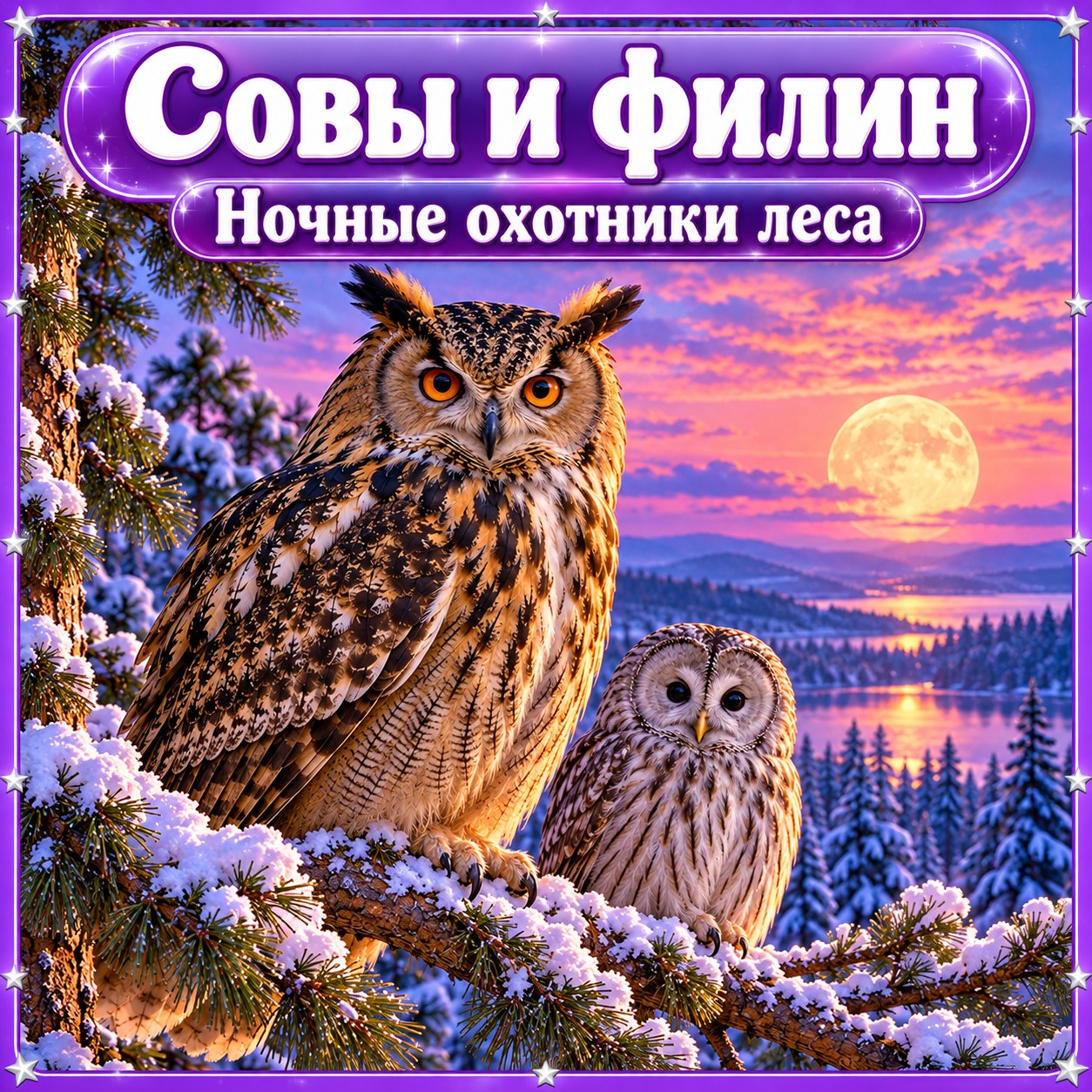 ПАПКА-ПЕРЕДВИЖКА СОВЫ И ФИЛИН — папка-передвижка, 4-5 лет, 5-7 лет — скачать для детского сада
