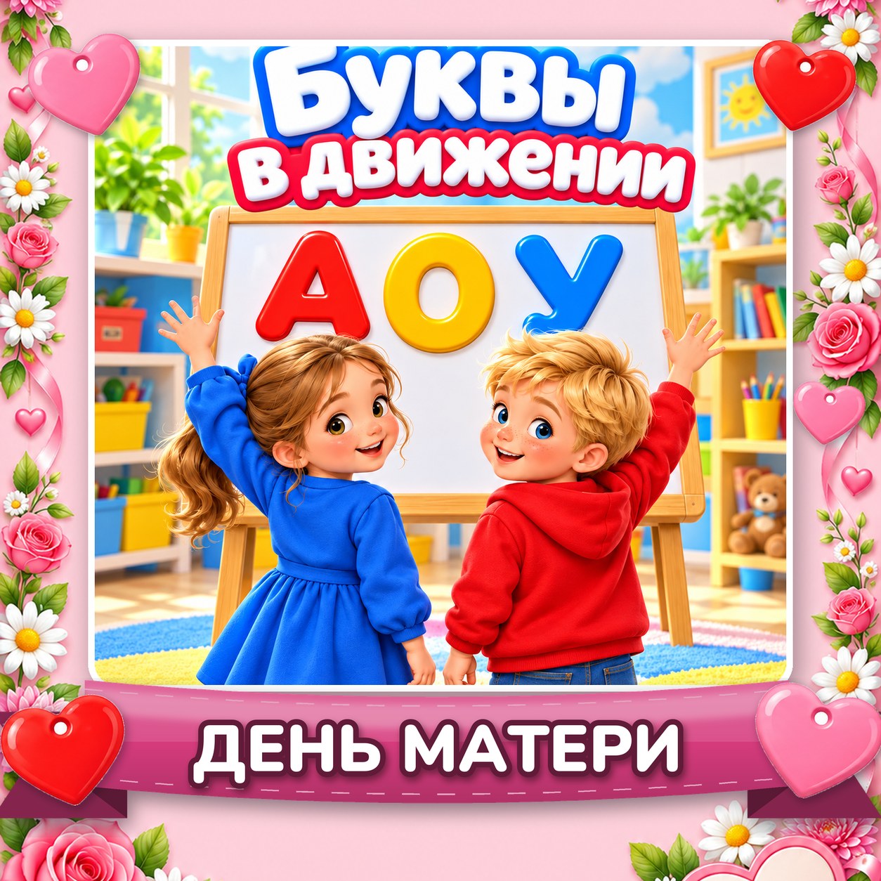 БУКВЫ В ДВИЖЕНИИ ДЕНЬ МАТЕРИ — 4-5 лет, 5-7 лет — скачать для детского сада