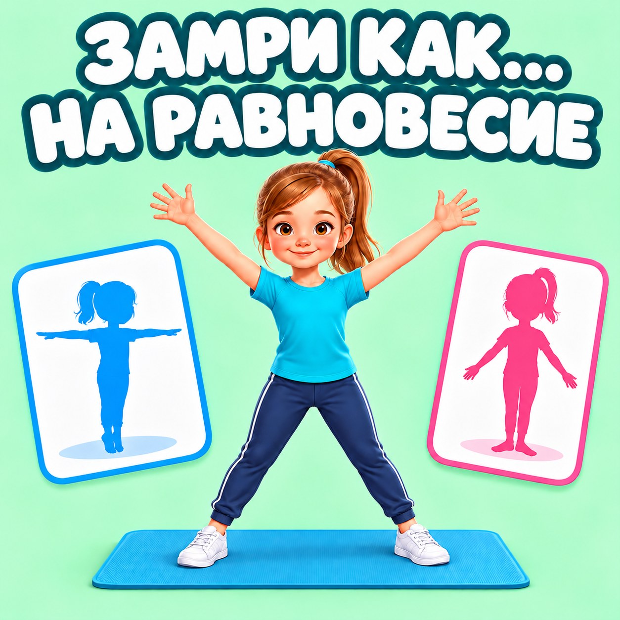 ЗАМРИ КАК КАРТОЧКИ НА РАВНОВЕСИЕ — 4-5 лет, 5-7 лет — скачать для детского сада