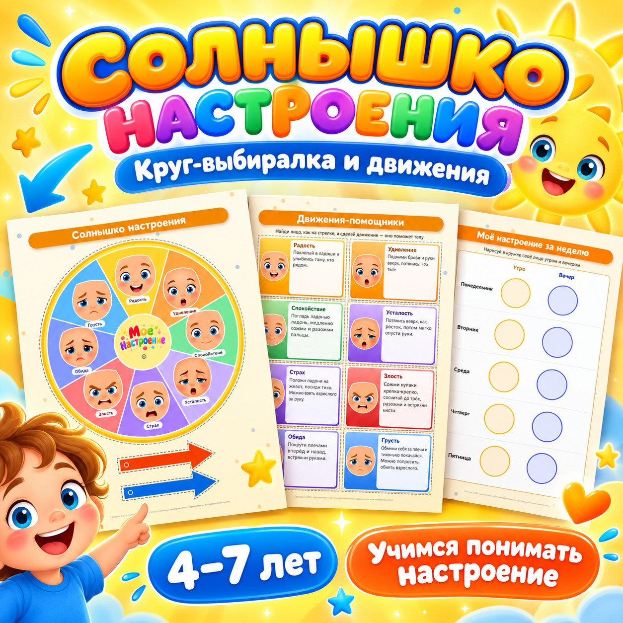 НЕЙРОИГРА СОЛНЫШКО НАСТРОЕНИЯ — нейроигры, 4-5 лет, 5-7 лет — скачать для детского сада