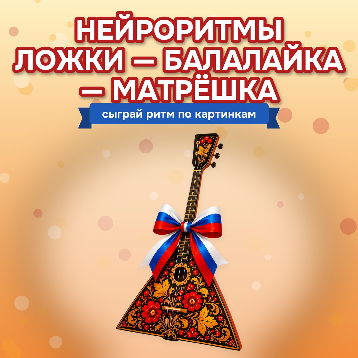 НЕЙРОРИТМЫ ЛОЖКИ БАЛАЛАЙКА МАТРЁШКА — матрешка, народные промыслы, нейроигры — скачать для детского сада