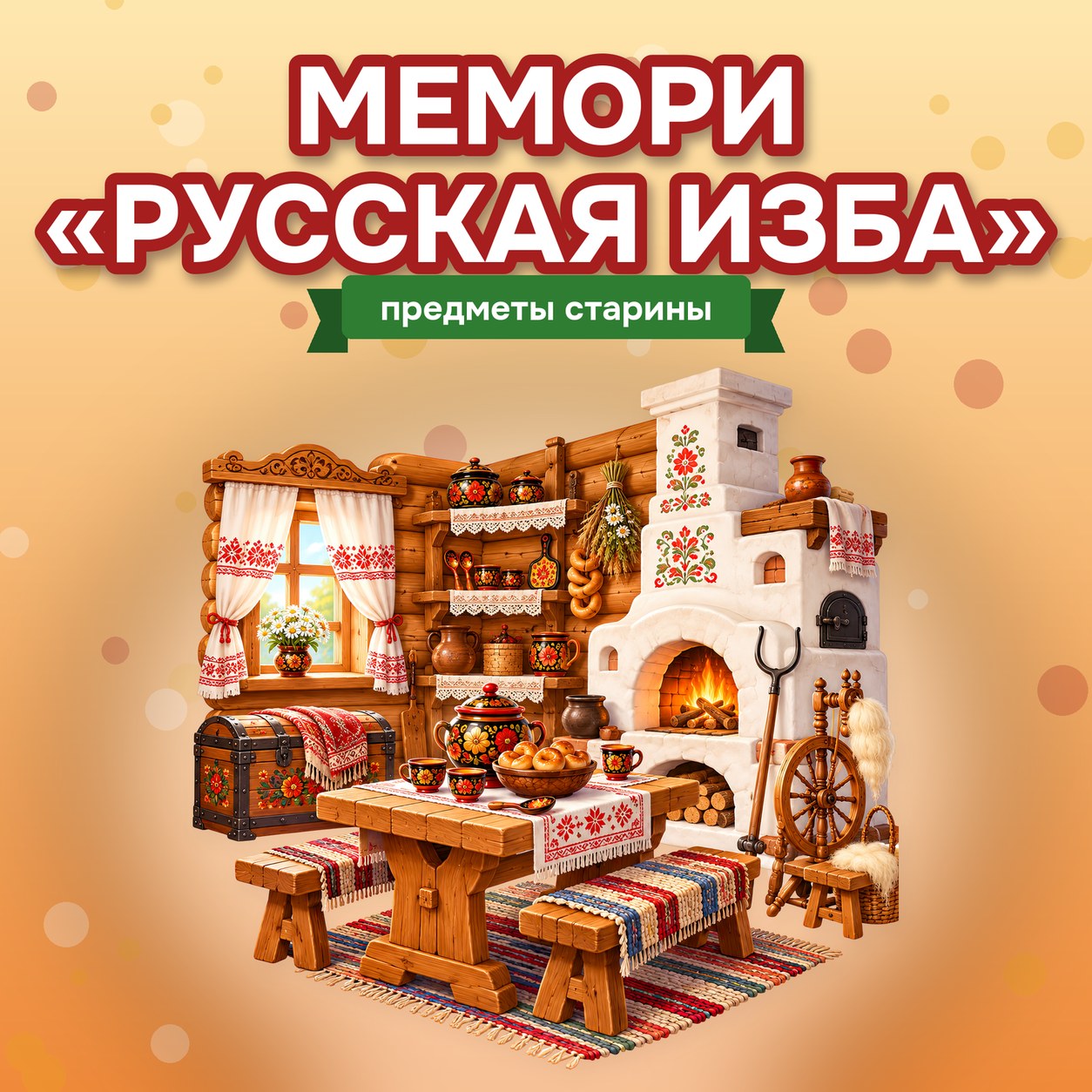 МЕМОРИ РУССКАЯ ИЗБА ПРЕДМЕТЫ СТАРИНЫ — мемори, 4-5 лет, 5-7 лет — скачать для детского сада