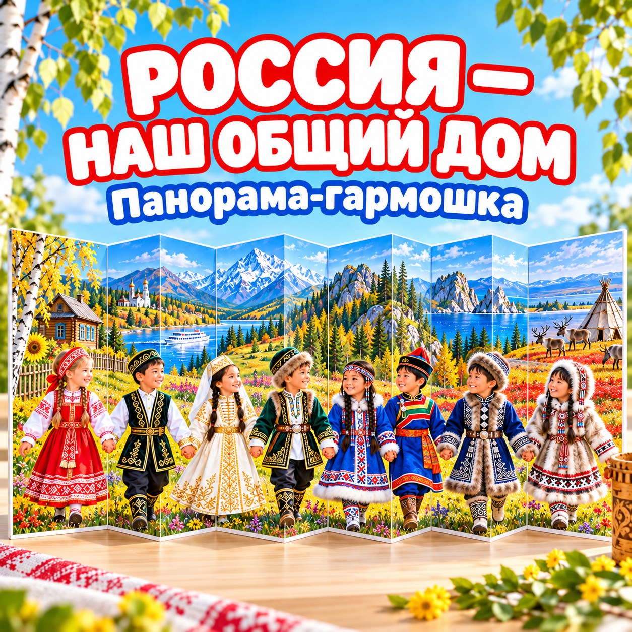 ПАНОРАМА-ГАРМОШКА РОССИЯ — НАШ ОБЩИЙ ДОМ — россия, 4-5 лет, 5-7 лет — скачать для детского сада