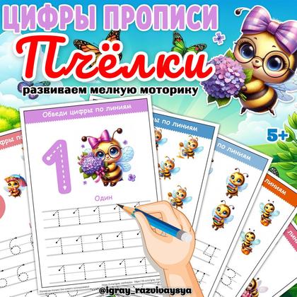 ЦИФРЫ ПРОПИСИ ПЧЕЛЫ