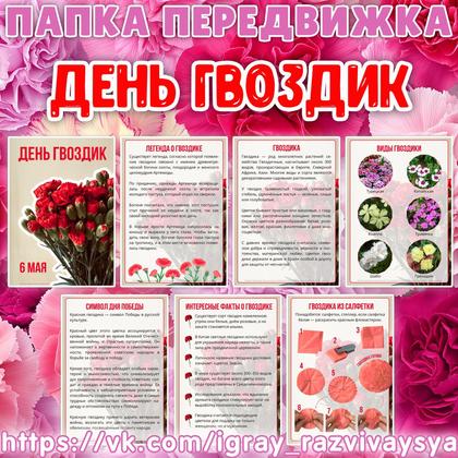 ПАПКА ПЕРЕДВИЖКА ДЕНЬ ГВОЗДИК