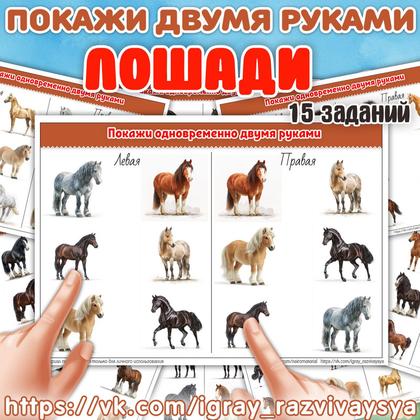 ПОКАЖИ ДВУМЯ РУКАМИ ЛОШАДИ