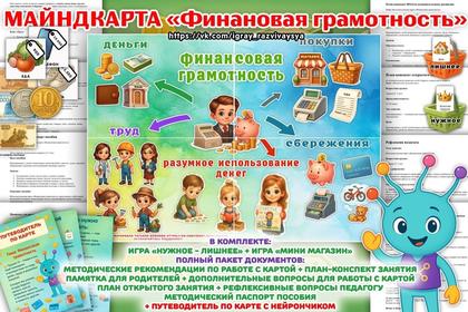 ИНТЕЛЛЕКТ-КАРТА ФИНАНСОВАЯ ГРАМОТНОСТЬ — интеллект-карта, нейро, финансовая грамотность — для детского сада — Играй и Разв...