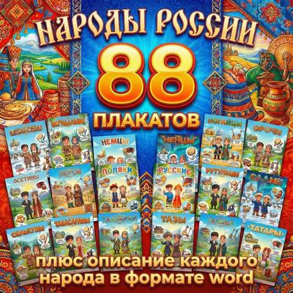 ПЛАКАТЫ НАРОДЫ РОССИИ ВЕРТИКАЛЬ