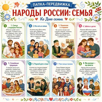 ПАПКА-ПЕРЕДВИЖКА «НАРОДЫ РОССИИ: СЕМЬЯ»