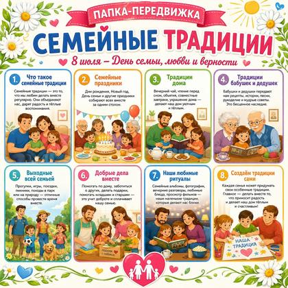 ПАПКА-ПЕРЕДВИЖКА «СЕМЕЙНЫЕ ТРАДИЦИИ»