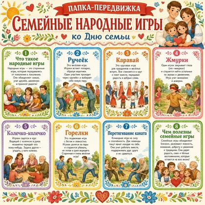 ПАПКА-ПЕРЕДВИЖКА «СЕМЕЙНЫЕ НАРОДНЫЕ ИГРЫ»