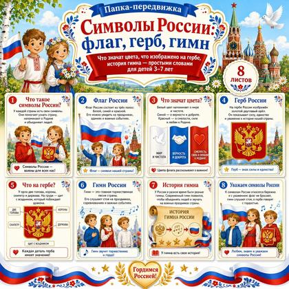 ПАПКА ПЕРЕДВИЖКА СИМВОЛЫ РОССИИ