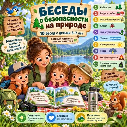 БЕСЕДЫ О БЕЗОПАСНОСТИ НА ПРИРОДЕ — безопасность, картотека, осень — для детского сада — Играй и Развивайся