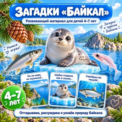 ЗАГАДКИ БАЙКАЛ — байкал, природа, загадки — для детского сада — Играй и Развивайся