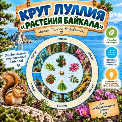 КРУГ ЛУЛЛИЯ РАСТЕНИЯ БАЙКАЛА — байкал, природа, круги луллия — для детского сада — Играй и Развивайся