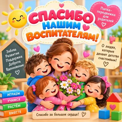 ПАПКА ПЕРЕДВИЖКА СПАСИБО НАШИМ ВОСПИТАТЕЛЯМ