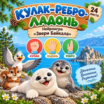 КУЛАК РЕБРО ЛАДОНЬ ЗВЕРИ БАЙКАЛА — байкал, природа, нейрогимнастика — для детского сада — Играй и Развивайся