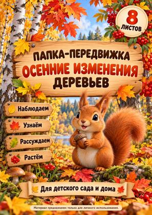 ПАПКА ПЕРЕДВИЖКА ОСЕННИЕ ИЗМЕНЕНИЯ ДЕРЕВЬЕВ