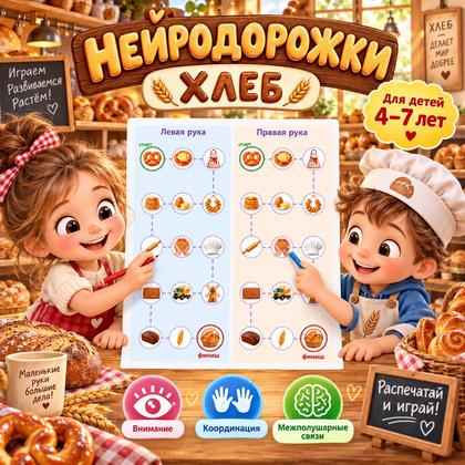 НЕЙРОДОРОЖКИ. ДЕНЬ ХЛЕБА — день хлеба, хлеб, нейрогимнастика — для детского сада — Играй и Развивайся