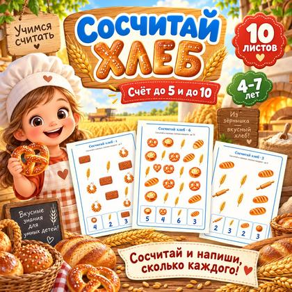 СОСЧИТАЙ. ДЕНЬ ХЛЕБА — день хлеба, хлеб, счет — для детского сада — Играй и Развивайся
