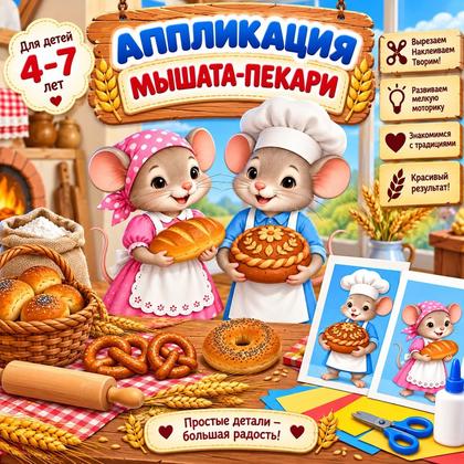 АППЛИКАЦИЯ «МЫШАТА-ПЕКАРИ»