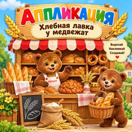 АППЛИКАЦИЯ «ХЛЕБНАЯ ЛАВКА У МЕДВЕЖАТ»