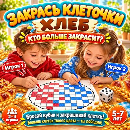 ЗАКРАСЬ КЛЕТОЧКИ ХЛЕБ