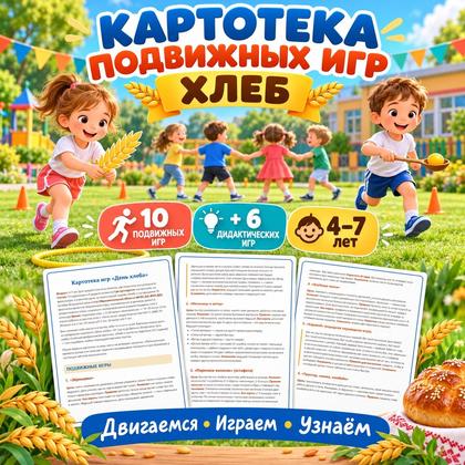 КАРТОТЕКА ПОДВИЖНЫХ ИГР ДЕНЬ ХЛЕБА