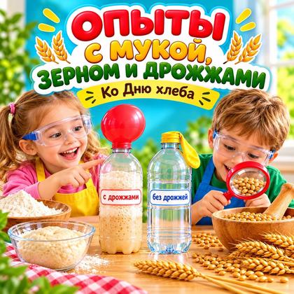 ОПЫТЫ С МУКОЙ ЗЕРНОМ И ДРОЖЖАМИ