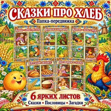 ПАПКА-ПЕРЕДВИЖКА ХЛЕБ В НАРОДНЫХ СКАЗКАХ И ПОСЛОВИЦАХ