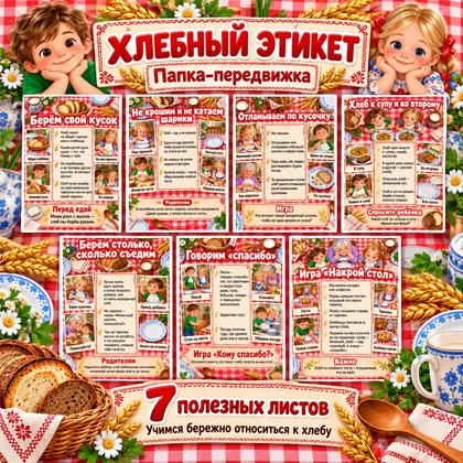 ПАПКА-ПЕРЕДВИЖКА ХЛЕБНЫЙ ЭТИКЕТ