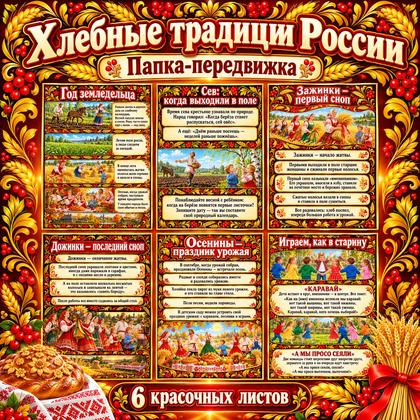 ПАПКА-ПЕРЕДВИЖКА ХЛЕБНЫЕ ТРАДИЦИИ РОССИИ