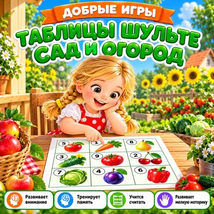 ТАБЛИЦЫ ШУЛЬТЕ САД И ОГОРОД