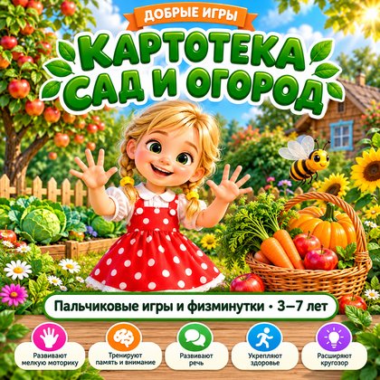 КАРТОТЕКА ПАЛЬЧИКОВЫХ ИГР И ФИЗМИНУТОК САД И ОГОРОД
