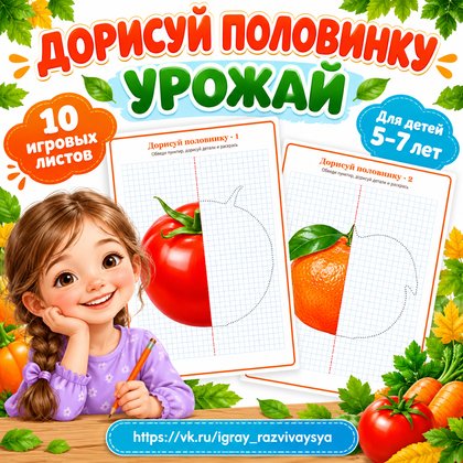 ДОРИСУЙ ПОЛОВИНКУ УРОЖАЙ