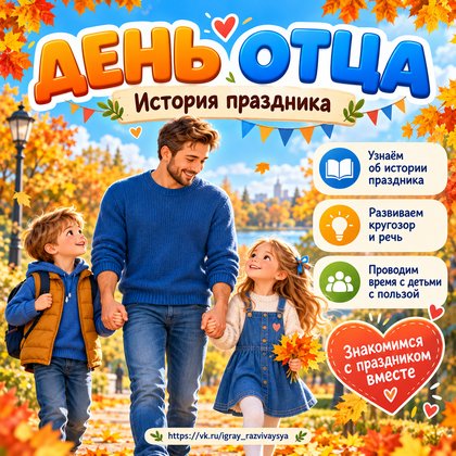 ДЕНЬ ОТЦА ИСТОРИЯ ПРАЗДНИКА — день отца, папка-передвижка, 4-5 лет — для детского сада — Играй и Развивайся
