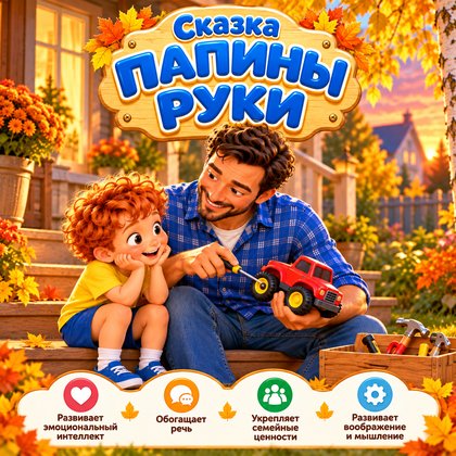 СКАЗКА ПАПИНЫ РУКИ — день отца, 4-5 лет, 5-7 лет — для детского сада — Играй и Развивайся