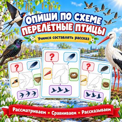 ОПИШИ ПО СХЕМЕ ПЕРЕЛЁТНЫЕ ПТИЦЫ
