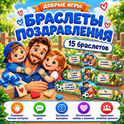 БРАСЛЕТЫ-ПОЗДРАВЛЕНИЯ ДЛЯ ПАПЫ