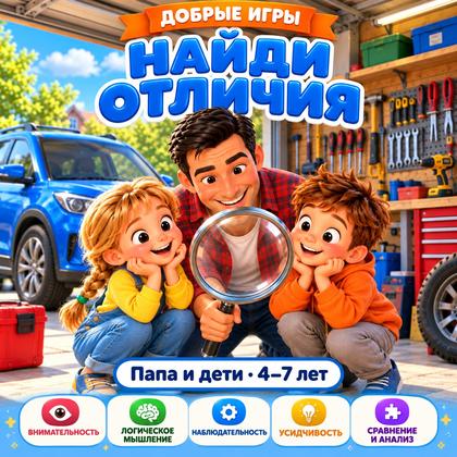 НАЙДИ ОТЛИЧИЯ ПАПА И ДЕТИ