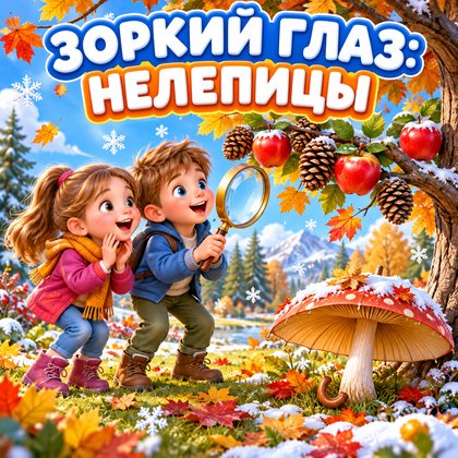 ЗОРКИЙ ГЛАЗ НЕЛЕПИЦЫ ОСЕНЬ И ЗИМА — зима, осень, 4-5 лет — для детского сада — Играй и Развивайся