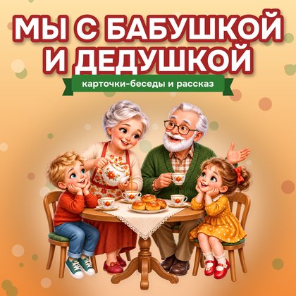 КАРТОЧКИ-БЕСЕДЫ МЫ С БАБУШКОЙ И ДЕДУШКОЙ — 4-5 лет, 5-7 лет, бабушки и дедушки — для детского сада — Играй и Развивайся