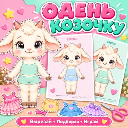 ОДЕНЬ КОЗОЧКУ — 4-5 лет, 5-7 лет, новый год — для детского сада — Играй и Развивайся