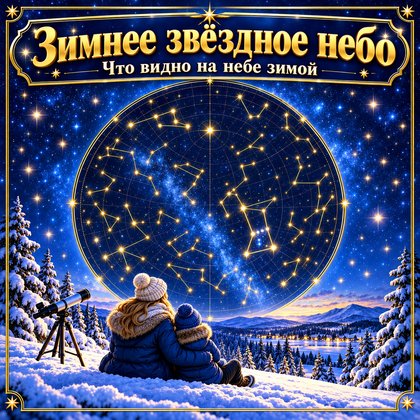ПАПКА-ПЕРЕДВИЖКА ЗИМНЕЕ ЗВЁЗДНОЕ НЕБО — зима, папка-передвижка, 4-5 лет — для детского сада — Играй и Развивайся