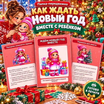 ПАПКА-ПЕРЕДВИЖКА КАК ЖДАТЬ НОВЫЙ ГОД ВМЕСТЕ С РЕБЁНКОМ — новый год, папка-передвижка, 4-5 лет — для детского сада — Играй ...