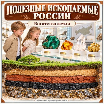 ПАПКА-ПЕРЕДВИЖКА ПОЛЕЗНЫЕ ИСКОПАЕМЫЕ РОССИИ — папка-передвижка, россия, 4-5 лет — для детского сада — Играй и Развивайся